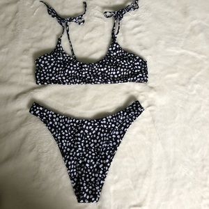 Cute abstract monochrome bikini